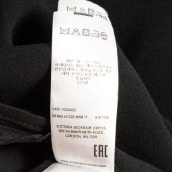 Pre Owned Victoria Beckham Black Chain Embellished Crepe Midi Dress M