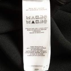 Pre Owned Victoria Beckham Black Chain Embellished Crepe Midi Dress M