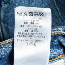 Pre Owned Victoria Beckham Blue Washed Denim Oversized Boyfriend Jeans XL Waist 34"