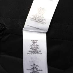 Pre Owned Victoria Beckham Black Wool Floral Detail Mini Skirt M