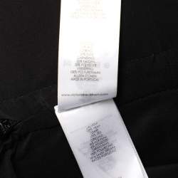 Pre Owned Victoria Beckham Black Wool Floral Detail Mini Skirt M