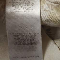 Pre Owned Victoria Victoria Beckham Off-White Floral Print Satin Trousers S