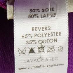 Pre Owned Victoria Beckham Purple Silk Blend Sleeveless Sheath Dress M