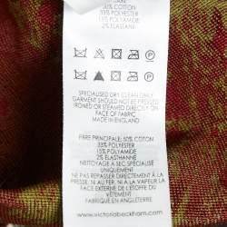 Pre Owned Victoria Beckham Multicolor Camouflage Jacquard Pencil Skirt S