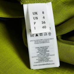 Pre Owned Victoria Beckham Green Crepe Shirt and Flared Pants Set S