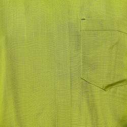 Pre Owned Victoria Beckham Green Crepe Shirt and Flared Pants Set S