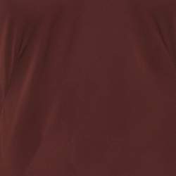 Pre Owned Victoria Beckham Burgundy Crepe High Neck Midi Dress M