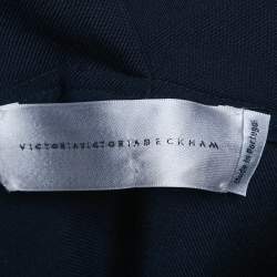 Pre Owned Victoria Beckham Blue Side Stripe Gabardine Pullover M