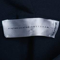 Pre Owned Victoria Beckham Blue Side Stripe Gabardine Pullover M