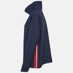 Pre Owned Victoria Beckham Blue Side Stripe Gabardine Pullover M