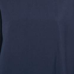 Pre Owned Victoria Beckham Blue Side Stripe Gabardine Pullover M