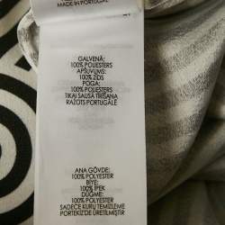 Victoria Beckham Black/White Printed Crepe Top M