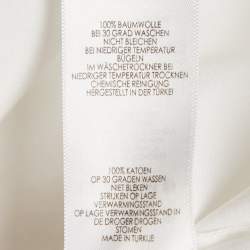 Victoria Beckham White Cotton Open Back Blouse M