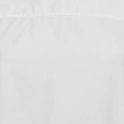 Victoria Beckham White Cotton Open Back Blouse M