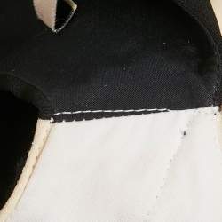 Pre Owned Victoria Beckham Cream and Black Silk and Wool Panel Detail Sleeveless Midi Dress M