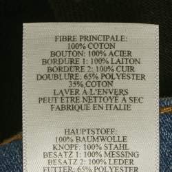 Pre Owned Victoria Beckham Blue/Black Denim Midi Skirt L