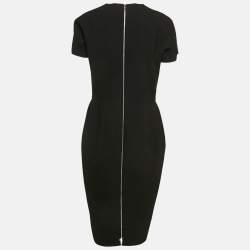 Victoria Beckham Black Crepe Midi Dress L
