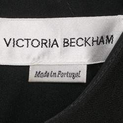 Victoria Beckham Black Crepe Midi Dress L