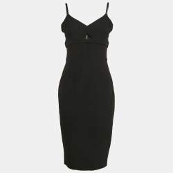 Victoria Beckham Black Cut-Out Detail Sleeveless Dress M