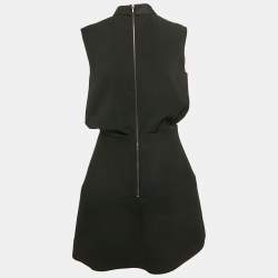 Pre Owned Victoria Beckham Black Wool Blend Sleeveless Mini Dress M