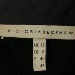 Pre Owned Victoria Beckham Black Wool Blend Sleeveless Mini Dress M