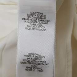 Pre Owned Victoria Beckham White Cotton Pleated Top S