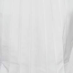 Pre Owned Victoria Beckham White Cotton Pleated Top S