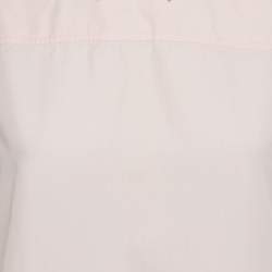 Pre Owned Victoria Beckham Pink Cotton Sleeveless Collared Top S