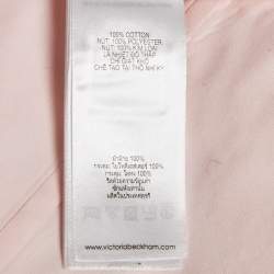 Pre Owned Victoria Beckham Pink Cotton Sleeveless Collared Top S