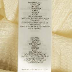 Pre Owned Victoria Beckham Multicolor/Cream Textured Crepe Oversized Shirt XS