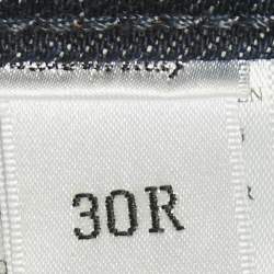 Pre Owned Victoria Beckham Blue Denim High Rise Alina Jeans M Waist 30"