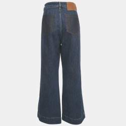 Pre Owned Victoria Beckham Blue Denim High Rise Alina Jeans M Waist 30"