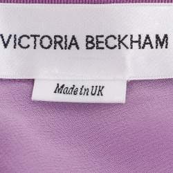 Pre Owned Victoria Beckham Purple Sequin Midi Skirt M