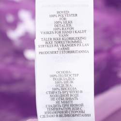 Pre Owned Victoria Beckham Purple Sequin Midi Skirt M