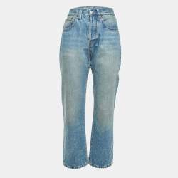 Pre Owned Victoria Beckham Light Blue Denim Straight Jeans S (Waist 30")