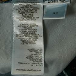 Pre Owned Victoria Beckham Blue High Waisted Denim Straight Leg Julia Jeans L Waist 31"