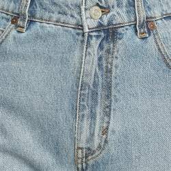 Pre Owned Victoria Beckham Blue High Waisted Denim Straight Leg Julia Jeans L Waist 31"