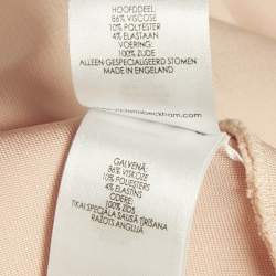 Pre Owned Victoria Beckham Pink Stretch Knit Midi Bodycon Dress S