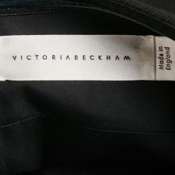 Pre Owned Victoria Beckham Black Wool Strapless Corset Top M