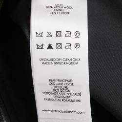 Pre Owned Victoria Beckham Black Wool Strapless Corset Top M