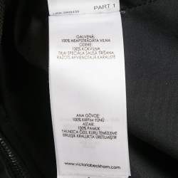 Pre Owned Victoria Beckham Black Wool Strapless Corset Top M