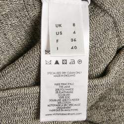 Pre Owned Victoria Beckham Grey Wool Blend Sheath Midi Dress S 