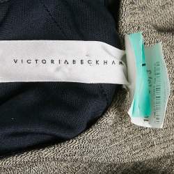 Pre Owned Victoria Beckham Grey Wool Blend Sheath Midi Dress S 