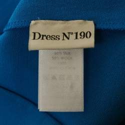 Pre Owned Victoria Beckham Blue Wool & Silk Sheath Midi Dress S