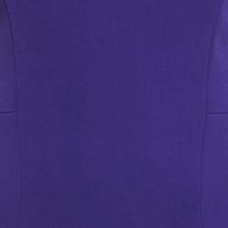 Pre Owned Victoria Beckham Purple Crepe Sheath Midi Dress S