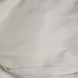 Pre Owned Victoria Beckham Cream & White Cotton Midi Dress S