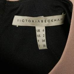 Pre Owned Victoria Beckham Light Pink Stretch Crepe Sheath Dress S