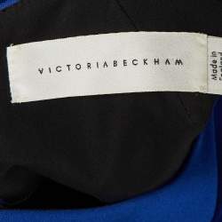 Pre Owned Victoria Beckham Blue Crepe Sheath Midi Dress M