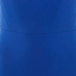 Pre Owned Victoria Beckham Blue Crepe Sheath Midi Dress M