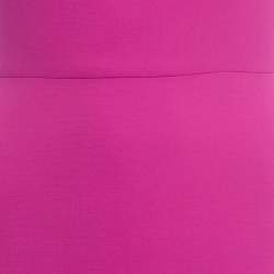 Pre Owned Victoria Beckham Pink Silk Blend Long Cocktail Dress S